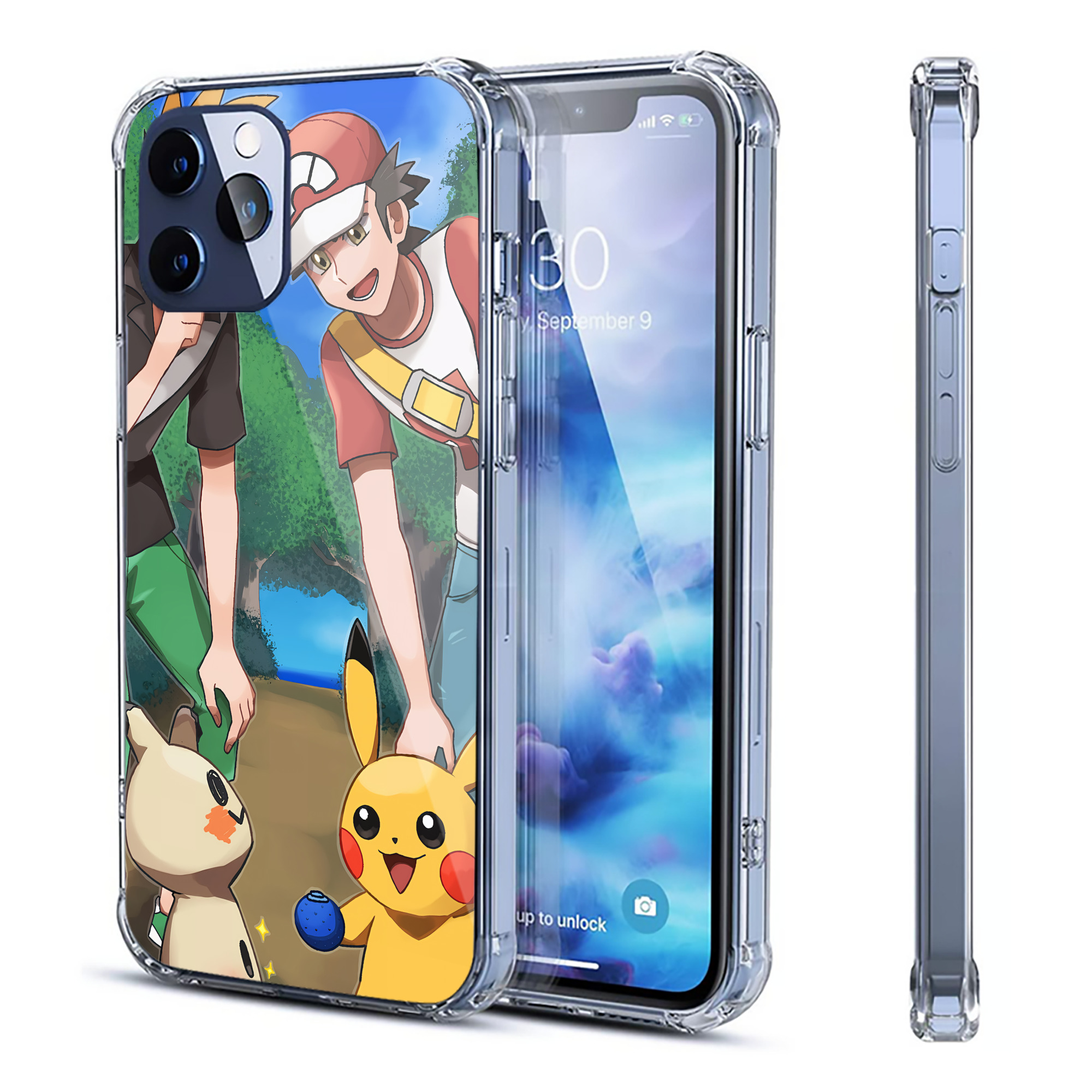 （画像用） ポケットモンスター Pokémon 【iPhone 12シリーズ対応】透明スマホケース（クリアソフトケース）